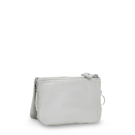 Sacs Kipling Creativity Small Metallic Pouch Argent | FR 1106PJ